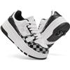 ANEFUN Scarpe da skate a rotelle per bambini ragazze ragazzi staccabili 2 ruote scarpe da ginnastica alla moda casual da passeggio skate sneaker adatte per principianti