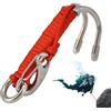Genérico Reef Drift Hook - Chiusura a doppia barriera, in acciaio inox | Gancio con corda, attrezzatura di sicurezza stabile, design ad anello per immersioni, corda affidabile per attività