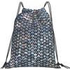 Yyoretp Zainetto con stampa a squame di pesce argento con coulisse per sport palestra spiaggia sacco danza yoga borsa da donna uomo