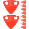 TOYANDONA 10 Pezzi Riflettore Triangolare Riflettente per Bici in PVC Rosso | Visibilità Notturna Migliorata, Resistente a Pioggia e Vibrazioni, per Telai e Borse