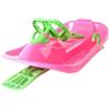 Tdoutop Slittino da Neve con Volante E Freno, Giochi con Lo Slittino, Sport Invernali per Lo Alpino, Regalo, Slittino da, Giocattoli Invernali per Bam, Rosa