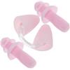 HAKIDZEL Set Tappi Nasali per Nuoto Impermeabili in Silicone PVC Rosa | Sport Acquatici e Spiaggia, Custodia Portatile Inclusa, Protezione Orecchie, Vestibilità Aderente