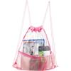 Generic Zaino con coulisse con borsa a rete, Nero , riferimento alla | Multifunzione impermeabile Pack per nuoto palestra all'aperto viaggi bambini abbigliamento sportivo lavoro donne uomini