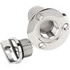 YUEHISY Acciaio Inox 316 Tappo di Scarico Ovale con Connettore di Sfiato | Acciaio inossidabile 316, Resistente alla ruggine, Superficie liscia lucidata a specchio, Altezza della copertura ca