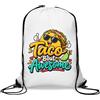 Generic Fun Cartoon Taco Showing Thumbs Up Gym Sack Casual Drawstring Bag Bianco