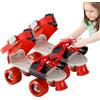 Genérico Pattini a rotelle per bambini, ruote per scarpe da pattinaggio quattro | Pattini a rotelle regolabili: pattini regolabili per bambini (taglie 28-36), pattini in linea a due file