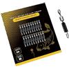 ECMQS Feeder Wirbel in 3 misure, girevole a cambio rapido, Fast Link | Set di 20 girelli Feeder per pesca professionale Essential Fast Link Connector