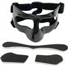 Tdoutop Maschera Da Basket con Protezione per Il Naso, Maschera per Il Viso, Visiera, Maschera di Protezione Contro Le Rotture, PC Resistente, Facile Da Pulir