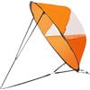 BESPORTBLE Vela Pieghevole per Kayak e Canoa Gonfiabile in PVC Arancia con Clip, Design Compatto e Facile da Usare, Accessorio per Sport Acquatici All'aperto