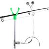 Risveglio Per la canna da pesca in acciaio inox Morso allarme clip con | Indicatore ad anello, rilevatore di movimento a punta sensibile per pesca alla carpa, lunghezza 35 cm