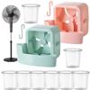 Générique Accessorio Ventilatore Brezza Fresca Accessorio Raffreddatore per | 2 Pezzi Fissaggio Ventilatore Ghiaccio con Gancio Interno Esterno Camera Da Letto Soggiorno Terrazza