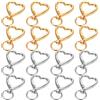 Mabor 16 clip portachiavi a forma di cuore, moschettone oro argento moschettone a molla, carino moschettone per chiavi, borse, borse