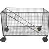 PACKOVE Scaffale Porta Attrezzi Fitness con Ruote per Casa e Ufficio Nero | Struttura in Ferro e Plastica, Bordi Arrotondati, 41, 5x27x28cm, per Tappetini e Pesi