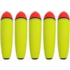Oxxggkao Set di 5 galleggianti da pesca in schiuma EVA | e Bobbers Spring Ovali Slip Galleggianti per la pesca Assortimento