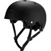 Generisch Casco da skateboard, casco protettivo regolabile per pattinaggio a rotelle e sport all'aria aperta, con guscio in ABS e schiuma EPS, traspirante, assorbe il sudore, nero, con sistema MIPS e chiusura a