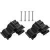 Toyvian 4 Pezzi Morsetti Doppi per Tubi in Nylon Nero Resistente Morsetto Doppio con Viti per Tubi da Staffe Barca Fissaggio Rapido e Anticorrosione