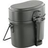Risveglio Peso leggero stabilito di alluminio delle pentole del corredo | Antivento 3-Piece Outdoor Cooking Gear per Escursionismo Zaino In Bicicletta Verde