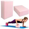 Lixiluxia 23×15×7.6cm Mattoncini Yoga 2 Pezzi, Blocco Yoga, Blocchi Mattoncino in Schiuma Eva per Pilates, Fitness, Esercizi, Stretching (Rosa)