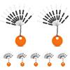 Croch Set di 300 stopper in gomma per pesca in 3 misure, S/M/L, colore nero, in silicone, per pesca alla carpa, trota, pesca a spinning