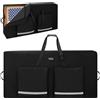Valveric Borsa Cornhole per tavole regolari da 1,2 x 5,1 m, Oxford 600D | Robusta borsa per il trasporto con tracolla imbottita e 2 tasche aggiuntive per sacchi e accessori, colore nero