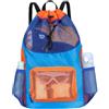 Generisch Borsa da spiaggia in rete impermeabile, grande capacità, multitasche, per | Zaino per bambini, accessori da spiaggia per attività all'aperto, viaggi, piscina, palestra, nuoto, campeggio, viaggi estivi
