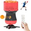 piudoiliy Pallina da ping pong automatica portatile, con telecomando, testa oscillante, 5 impostazioni di velocità, 200 palline incluse, per palestra, scuola
