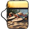 Alliya Borsa da trasporto per sandali da spiaggia estivi, con manico e tasca con cerniera