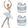 BUERPINKING Pesi per gambe e braccia, set da 2 pezzi (ognuno da 0,3/0,5/0,75/1/1,5/2 kg), per principianti e bambini, pilates, jogging, yoga (blu, 0,75 kg)