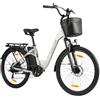 Bekup TTGO C2 Pro - Bicicletta elettrica da città da 26 pollici, per uomo e | Motore posteriore da 250 W con batteria da 55 Nm, batteria da 36 V 18 Ah, fino a 80 km, Shimano a 7 marce