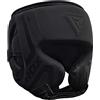 RDX Caschetto Boxe MMA Allenamento, Maya Hide Pelle Headgear, Professionale Pugilato Protezione Casco per Kick Boxing Sparring Muay Thai Arti Marziali Grappling Taekwondo Karate Training, Noir, Uomo