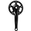 TOYANDONA Guarnitura Monocorona Bici a velocità Singola 32t in Ferro Nero | Attacco Quadro, Profilo Denti Preciso, Struttura Integrata, per Bici Urbane e Strada
