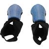 USHOBE Parastinchi da Calcio per Leggeri in Plastica EVA Blu | Design Ergonomico Antiscivolo, Protezione per Tibia e Polpacci, per Partite di Calcio Giovanili