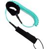 Dcrxz Paddle Lesh - Guinzaglio a spirale per tavola da surf, 7 mm di spessore, 3 m, colore: giallo, nero, verde, 2 pezzi