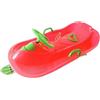 Tdoutop Slittino da Neve con Volante E Freno, Giochi con Lo Slittino, Sport Invernali per Lo Alpino, Regalo, Slittino da, Giocattoli Invernali per Bam, Rosso