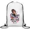 Generic Exhausted Mom Balancing Life and Love - Sacca da palestra casual, con coulisse, colore: bianco