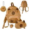 Générique Zaino Borsa In Peluche Stile Cartoon Con Portamonete | Zaino scolastico con ciondolo e tracolla regolabile per università palestra trasporto esterno
