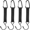 BESTOYARD 4 Pezzi Gancio per Campo Sportivo, Metallo Nero Antiscivolo | Uso Esterno e Viaggio, Presa Sicura per Borse Cheer e Softball, Supporto Multiuso Robusto