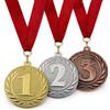Larius Set di 3 medaglie in metallo vincente per sport, competizioni, 1, 2, 3 posti (1-2-3 posti)