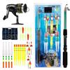 Risveglio Canna da pesca telescopica e mulinello, set completo portatile | con ganci per principianti, attrezzatura da pesca in metallo leggero per escursionismo, campeggio, vacanze