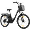 Bekup TTGO C2 Pro - Bicicletta elettrica da città da 26 pollici, per uomo e | Motore posteriore da 250 W con batteria da 55 Nm, batteria da 36 V 18 Ah, fino a 80 km, Shimano a 7 marce