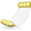 Balinco - Amaca galleggiante con rete, gonfiabile, con braccioli, utilizzabile come materassino, lettino relax galleggiante, giocattolo acquatico per bambini e adulti, colore: giallo e bianco