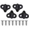 Generic Gancio a forma di J con viti in acciaio inox per paddleboard | Nylons Bungee Hook Ricambio per Kayak Canoe Barche, Doppio Foro J Forma Gancio Accessori