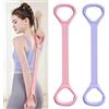 Generic Figura 8 bande di resistenza, bande di esercizio con maniglie per | Comode maniglie; allenamento per braccia e spalle; ideale per yoga, pilates, stretching e allenamenti a casa