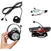 Generic Set interruttori clacson fanale Posteriore for Bici elettrica 36V 48V 52V 60V, Faro QD168 + fanale Posteriore C-50C + Interruttore DK336 + Cavo di Collegamento