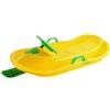 Tdoutop Slittino da Neve con Volante E Freno, Giochi con Lo Slittino, Sport Invernali per Lo Alpino, Regalo, Slittino da, Giocattoli Invernali per Bam, Giallo