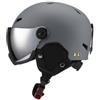 Hellery Casco da Simbolo del Prodotto Visiera | Resistente, Antishock, Casco Mezza Calotta, per Snowboard, Grigio Scuro, XL