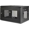 StarTech Armadio Rack 6U a Muro, 2 Montanti, Ripiano 1U, 90kg (RK616WALM) | 19, Armadio di Rete Chiuso, Per Apparecchiature IT e Dati
