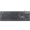 VulTech KEY-609 Tastiera Wired con Cavo USB, 105 Tasti, Layout Italiano QWERTY, LED di Stato, Resistente Gocce d'Acqua, Nero