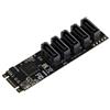 KALEA-INFORMATIQUE Scheda controller M.2 (M2 NGFF) Tipo PCIe M o B+M Key 5 porte SATA 3.0 6Gbps con chipset JMB585