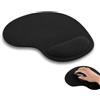 PARENCE. Tappetino per mouse ergonomico con supporto in gel per polso - Base antiscivolo comoda - PC ottico, tappetini per mouse da ufficio e da gaming - Nero 23 x 19 cm